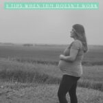 women standing on hill pregnant