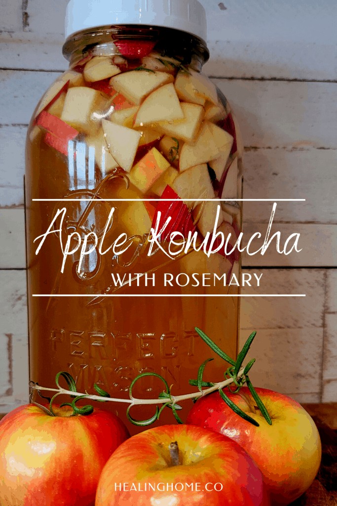 Apple kombucha with rosemary 
