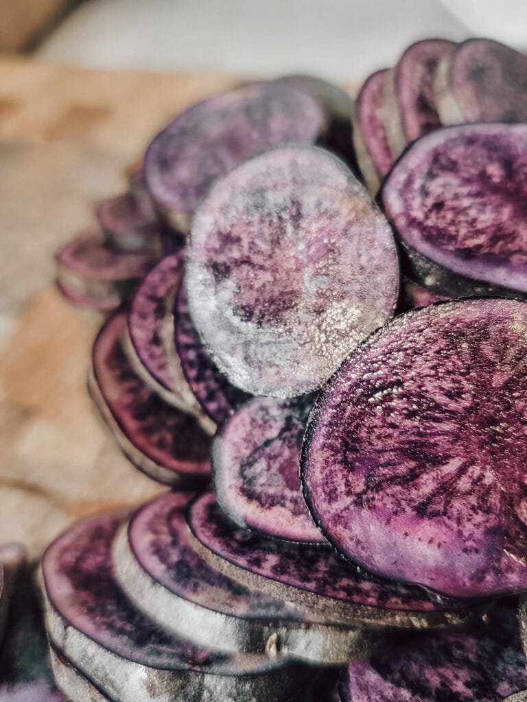 roasted purple potatoes