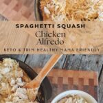 Spaghetti squash chicken alfredo