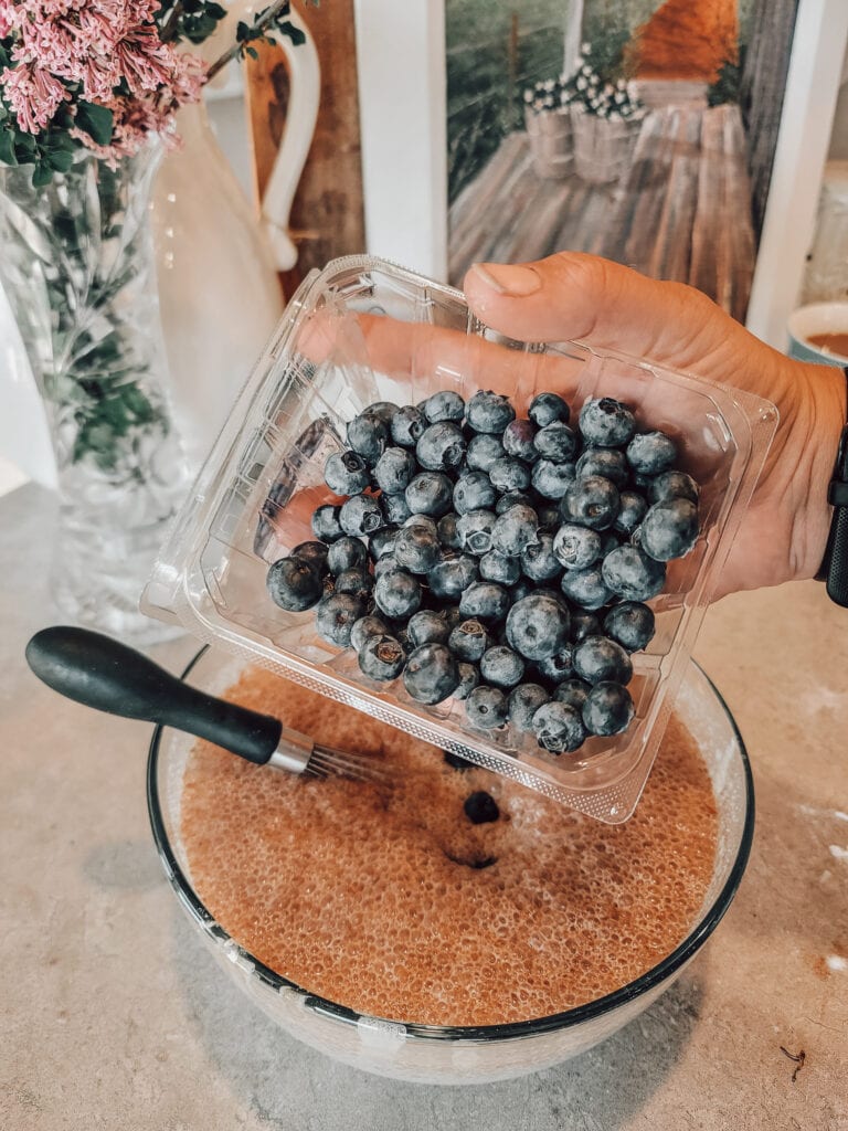 sourdough blueberry muffins